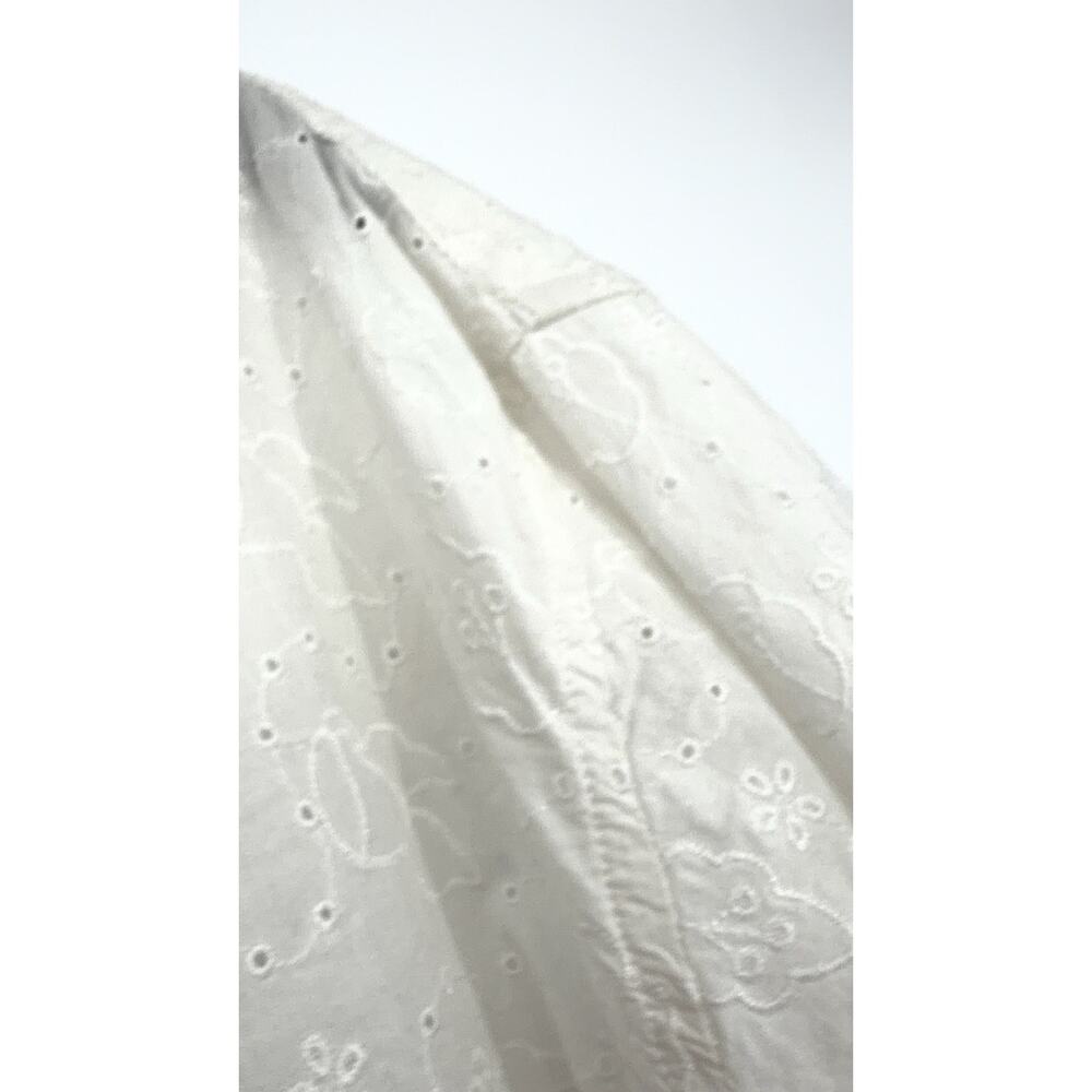 NWT Denim & Flower Ricky Singh Camp Shirt Mens S Ivory Eyelet Embroidered - Picture 4 of 9